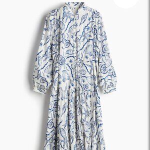H&M Tiered Maxi Dress White/seashells
